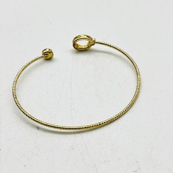 Skinny Cuff Bracelets Lot of 3 Gold Tone Rhinestone Accents Classic Career Gift - Picture 5 of 14